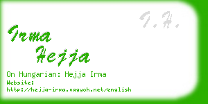 irma hejja business card